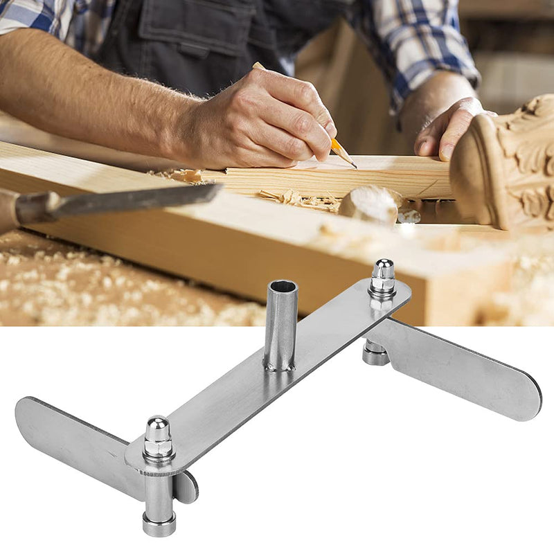Center Finder, Stainless Steel Marking Positioning Gauge & Centering Tool, Dual Function Scriber and Offset Marker, for Woodworking and Wood Center Finding 40-100MM