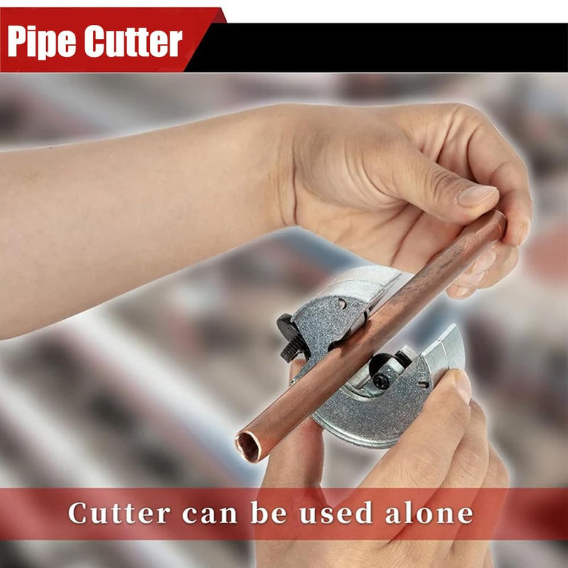 Ratcheting Tubing Cutter, 2025 New Upgrades Copper Pipe Cutter, Tubing Cutter 1/4" To 7/8", 2 in 1 Close Quarters Tube Compact Cutter, Ratcheting Pvc Cutter, Pipe Cutters Plumbing (Black) Black