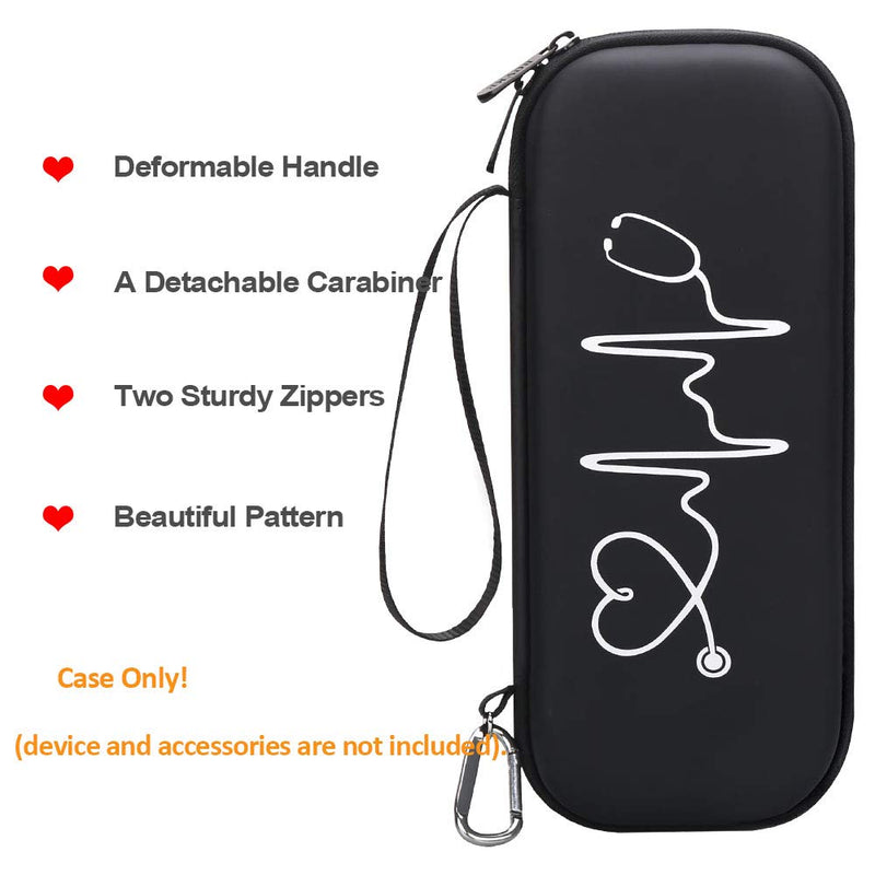 BOVKE Stethoscope Case fits 3M Littmann Classic III Monitoring Stethoscope, Lightweight II S.E, MDF Acoustica, Cardiology IV Diagnostic Stethoscope Holder with Pocket for Nurse Accessories, Black