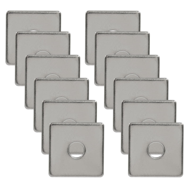 10pcs M5 Square Bearing Plate Washer, 304 Stainless Steel Flat Pad Spacer Gasket Hardware Fastener, Heavy Duty Square Washers Plate, 0.22"(ID) x0.79"x0.79"x0.06" M5-0.22"(ID)x0.79"x0.79"x0.06"