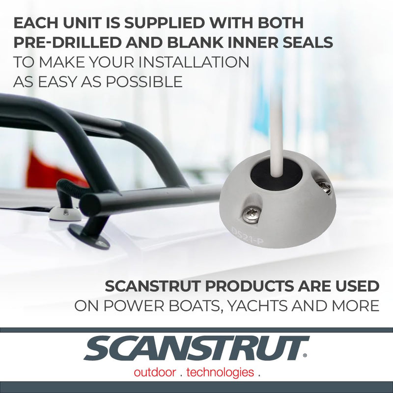 Scanstrut DS21B-P Small Vertical Cable Seal for Connectors Up to 0.83" and Cables 0.35"-0.55" - Gray Plastic