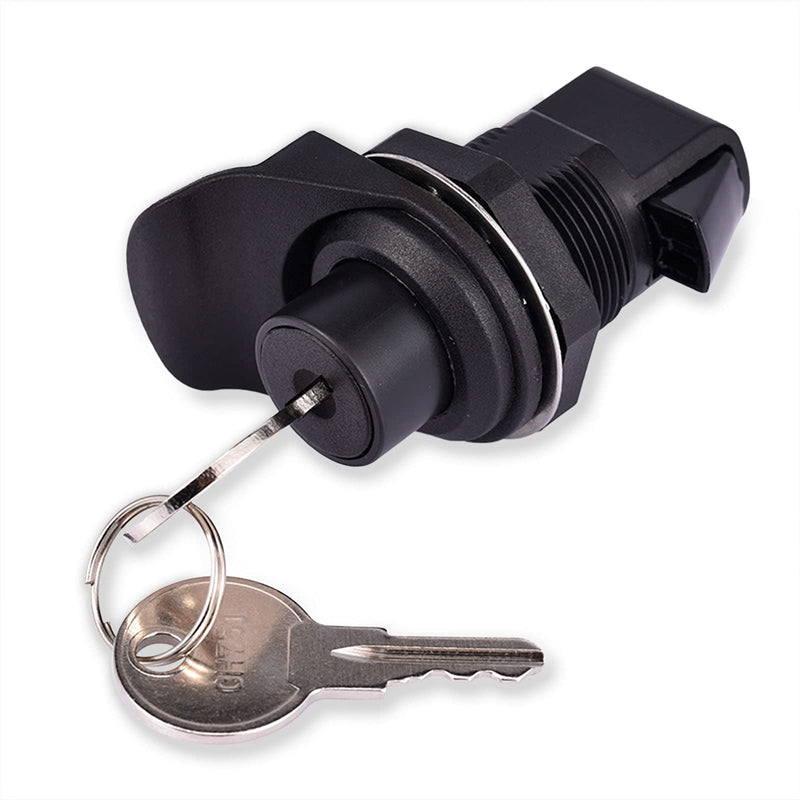 2 PCS Locking Push Button Latch, Plastic Push to Close Latch for Marine Boat Box, Glovebox, Radio Box, Electronic Box 0.0"- 0.4" Door Panel