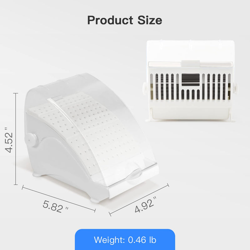 Annhua White Dental Burs Holder Bur Block Station Bur Box, 142 Holes Burs Block Station Organizer Case for Slow Speed High Speed Bur