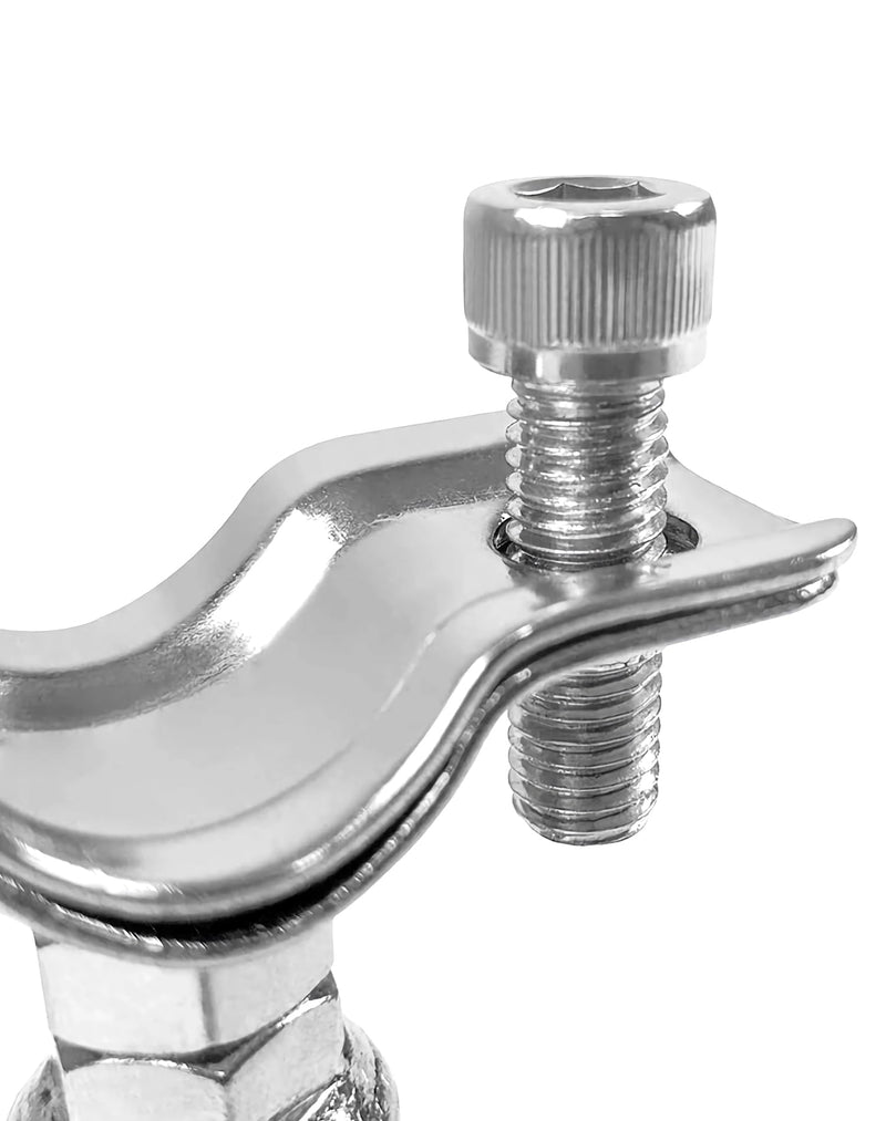 QWORK Adjustable Stainless Steel Pipe Support Bracket Kit - Compatible with 1" Pipes - Wall and Ceiling Mounting Options - includes 4 Support Brackets, Screws, and Anchors 4 Pack