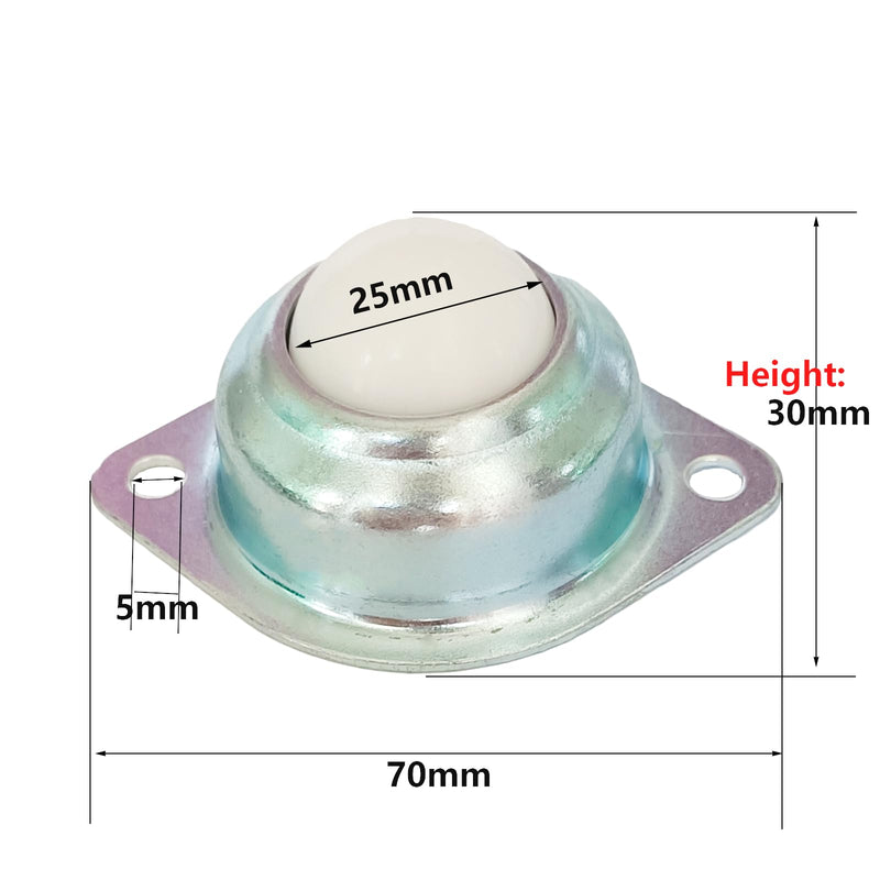 1" Nylon Ball Bearing Casters with Roller Ball Transfer Units - Ball Transfer Bearing Casters & Conveyor Rollers for Smooth Movement - Durable Nylon Roller Ball Casters for Industrial Use (Set of 6)