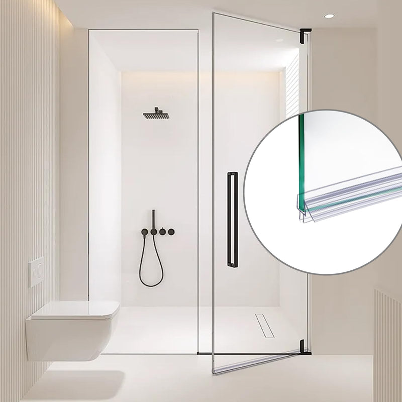 39 inch Shower Door Bottom Seal, 6 Pack Frameless Glass Shower Door Sweep Strip for 3/8'' Glass Stop Shower Leaks and Create a Water Barrier