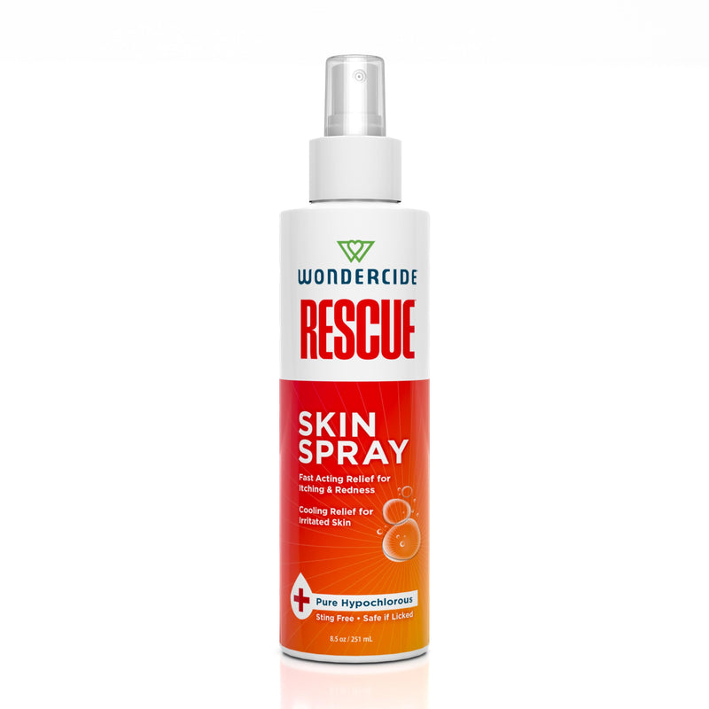 Wondercide Rescue - Skin Spray for Pets - Allergy Care, Rash, Redness, and Itch Relief for Dogs and Cats with Pure Hypochlorous - 8.5 oz