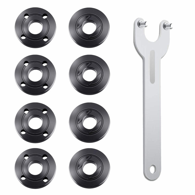 9PCS Angle Grinder Nut Angle Grinder Wrench Kit 5/8-11 Flange Metal Lock Nut for Compatible with Dewalt Milwaukee Makita193465-4 Metabo Bosch 4.5" 5" Grinder Parts