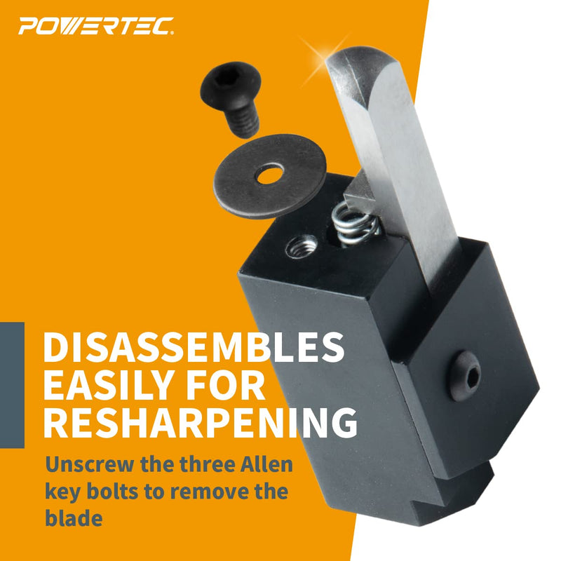POWERTEC Corner Chisel, Square Mortise Chisel for Door Strike Plate, Door Hinges, Framing, and Woodworking (71036)