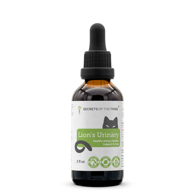 Lion's Urinary | Natural Herbal Dietary Supplement for Cats | Healthy Urinary System Support in Cats | Alcohol-Free Extract, Dandelion Root, Calendula, Linden, Chamomile, Fennel 2 oz