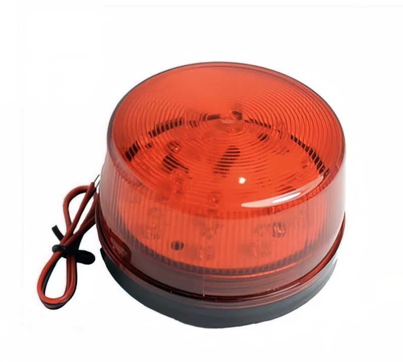 Red Strobe Beacon Light,Lelukee 2pcs DC 12V Flashing Light Rainproof Red Led Alarm Signal for Field Work Snowplow Outdoor Work Home Security System Etc. (RED)