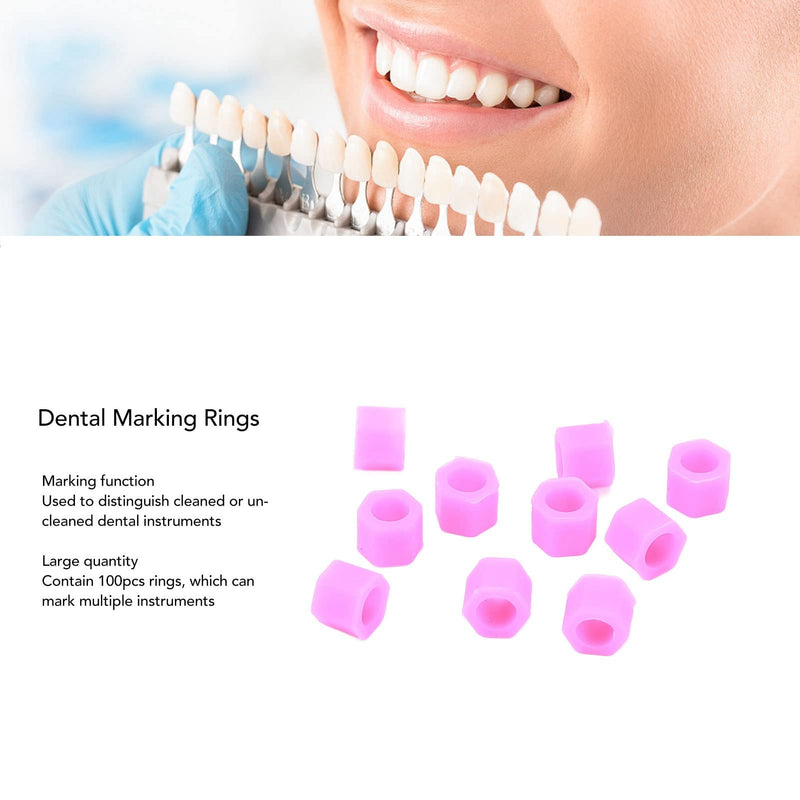 Dental Rings, 100pcs Small Silicone Instrument Rings for Marking, Easy to Use, Large Quantity