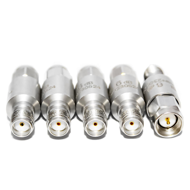 TOJOIN SMA Male to Female Attenuator/SMA Attenuator/Coaxial RF Attenuator, DC to 8GHz, 50Ohm, 2W, 6dB, SMA 8G Attenuator 5PCS 2W 8G 6dB-5pcs