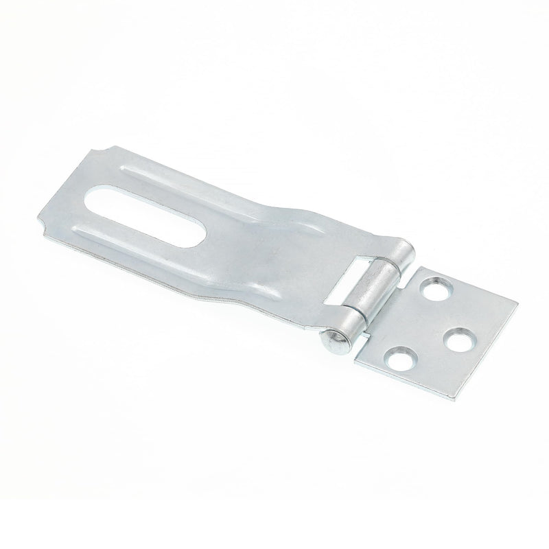 Prime-Line U 117120 Door and Gate Safety Hasp Hinge Latch, 3-1/2 inch | Swivel Staple, With Screws, Zinc Plated, Single Pack