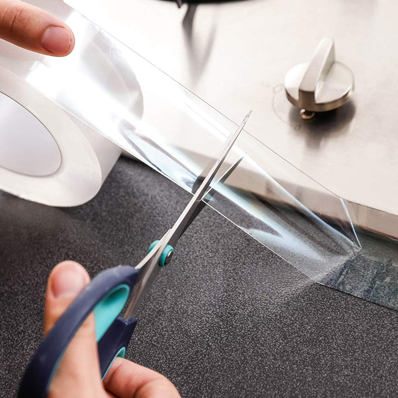 Juland Acrylic Self Adhesive Caulk Strip Sealant Tape Caulk Sealer Decorative Trim Strong Caulking Adhesive Transparent Kitchen and Wall Sealing Tape -1.18Inch Width x 16.4Feet