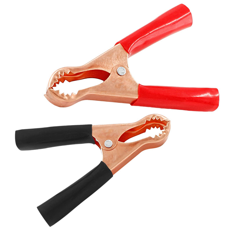 10Pcs 50A Insulated Alligator Clips Electrical Heavy Duty Alligator Clamps, Battery Replacement Cable Metal Spring Loaded Jumper Clips for Car Auto Vehicle Boat (Red & Black）
