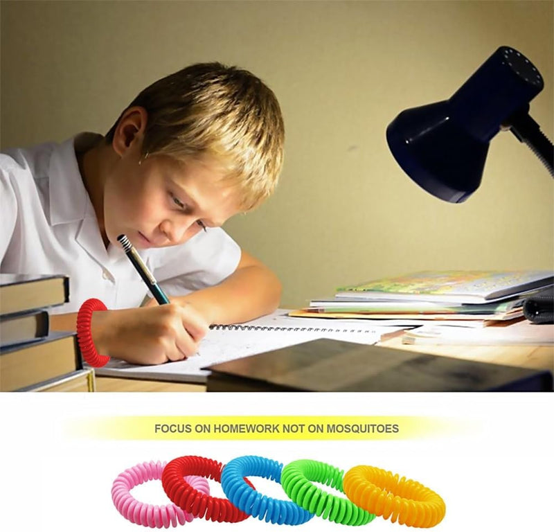 The Mosquito Company, Mosquito Repellent Bracelet,10 Insect Repellent Mosquito Bands, Double Strength, Multi Coil mosi Guards up to 250 Hours of Protection (Multi Colour) Multi Colour