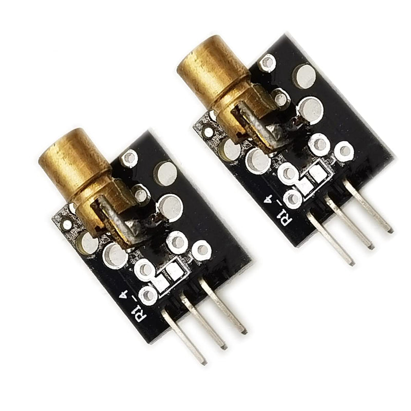 KIRO&SEEU 5pcs KY-008 Laser Transmitter 5V Laser Dot Diode Sensor Module Board for Arduino