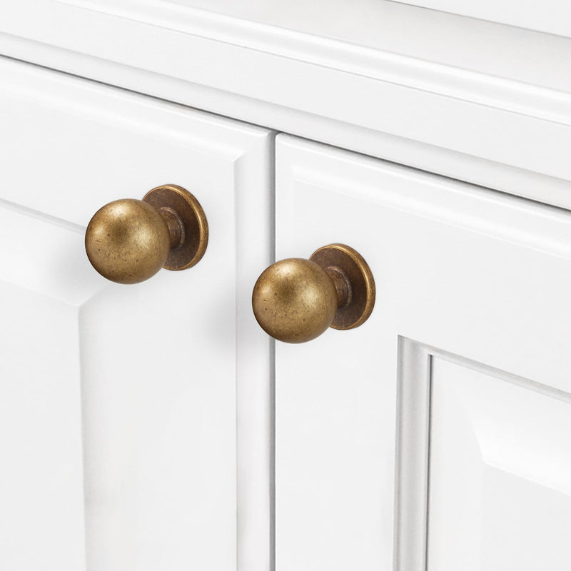 10 Pack Antique Brass Kitchen Cabinet Knobs Vintage Drawer Knobs Aged Bronze Kitchen Cabinet Hardware Zinc Alloy Handles Drawer Knobs Dresser Handles 10
