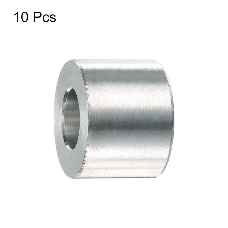 uxcell 10pcs Aluminum Spacer 1/2" Bore x 1" OD x 3/4" Length Screw Standoff Bushing Plain Finish Round Metal Spacer for 1/2 ID Screws Bolts and Rods 1/2" x 1" x 3/4" Silver Tone