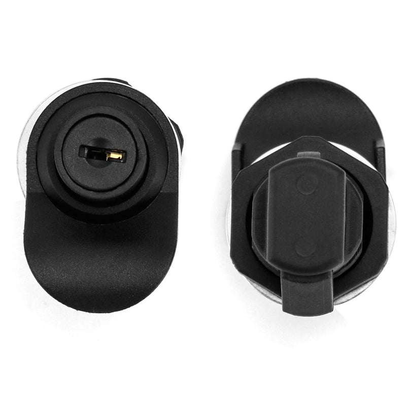 QWORK 4 Pack Push Button Latch for Boat/Motorcycle Glove Box Locks, Push-to-Close Latches