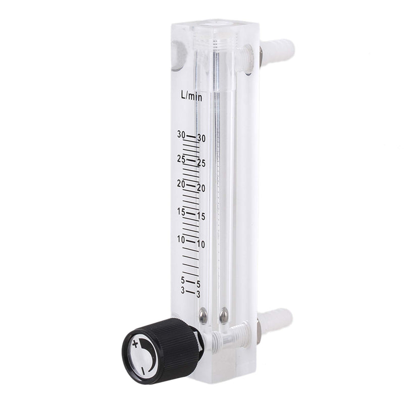 Acrylic &Plastic& Metal Gas LZQ-7 Flowmeter 3-30LPM with Control Valve for Air Flow 120x71.7x20mm
