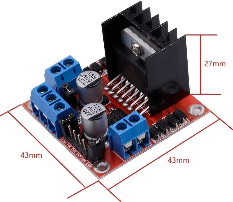 WWZMDiB 2 Pcs L298N Motor Driver Controller Board DC Dual H Bridge Module for Arduino Raspberry Pi Stepper Motor (2)