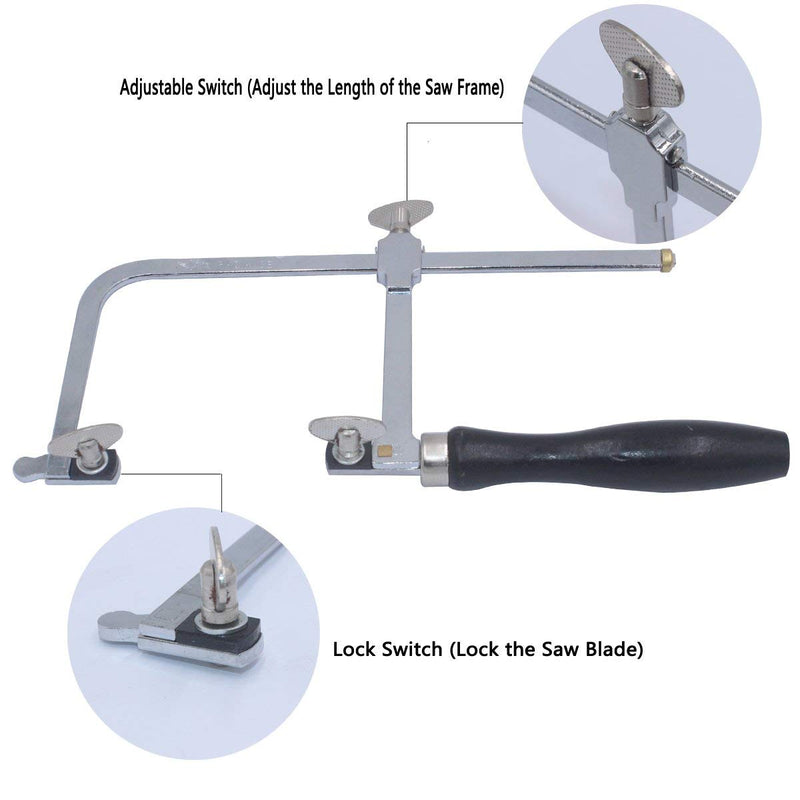 Jeweler's Saw Frame Adjustable with 144 Blades Professional Jewelry Making Kit