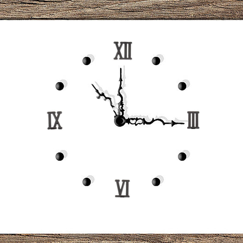 DIY Clock Numbers Kit: Roman & Arabic Numerals, 12 pcs, Modern Style, Unisex, All Seasons, Craft Clock Making Kit