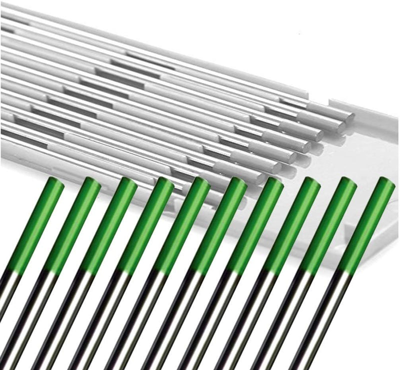WeldingCity 10-pk Premium TIG Welding Tungsten Electrode Rod Pure (Green, EW-P) 1/16" x 7" | 10-pcs 1/16", 10-pk