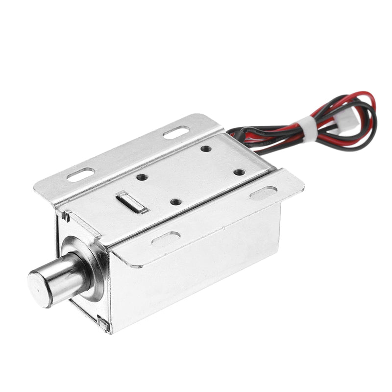 uxcell DC 12V 0.8A Electromagnetic Solenoid Lock Mini Door Drawer 2.1x1.6x1.1Inch Tongue Down Design Magnetic Lock Function for Cabinet Drawer Safety Lock 2 Pcs