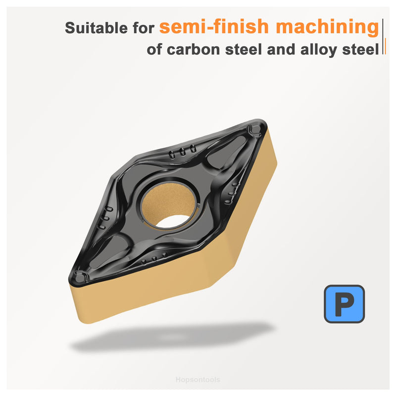 Carbide Turning Inserts DNMG 432 Dnmg150408 for Semi-Finishing Cutting Steel, Dnmg Insert for Lathe Turning Tools, 10 PCS DNMG432-PM