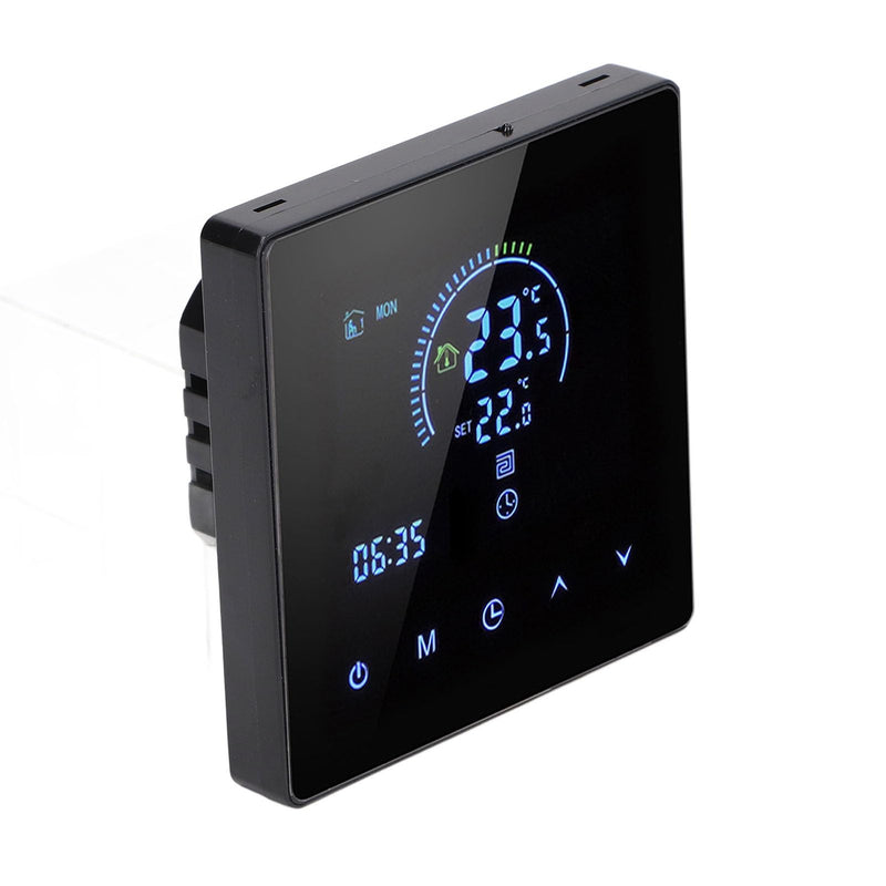 Programmable Smart Thermostat, Touchscreen LCD Display with Accurate Temperature Control for Home Office Shopping Malls AC 90V-240V 4500W Regular Version Black