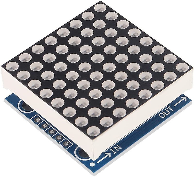 5PCS MAX7219 8x8 Dot Matrix LED Display Module 5V MCU Control MAX7219 8 * 8 LED Dot Matrix DIY Kit (Blue) Blue - NewNest Australia