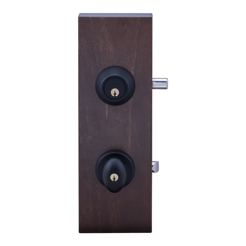 Copper Creek EKDB141BC Egg Door Knob Keyed Alike with Deadbolt Combination, Black