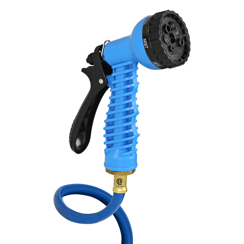 Empire Faucets CRD-BKQDC5-15CHSPRY RV Potable Water Hose Set - 15' Coil Hose with 4" Black Quick Disconnect and 7-Function Sprayer