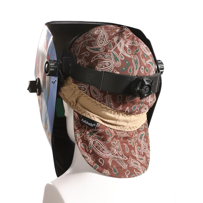 Fullsheild Reversible Welding Cap OneSize Flame Resistant Cotton Welder Hat Hood FR High Crown 3 pcs One Size Multicolor-3pcs