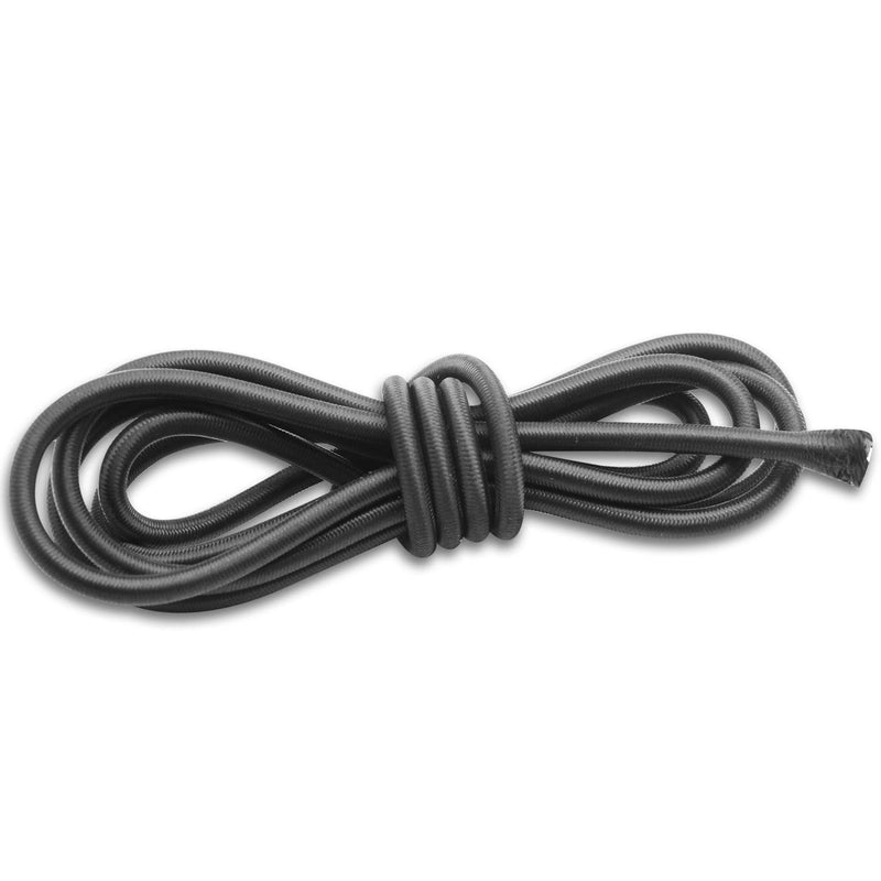 1/4 Inch Elastic Bungee Cord Shock Marine Grade Black 30FT Bungee Kayak Stretch String Rope for DIY Projects- UV and Weather Resistant Elastic Cord, Long-Lasting Stretch Round Elastic String 1/4" x 30'