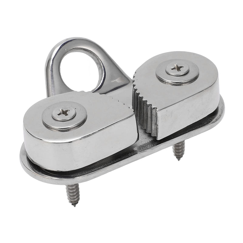 Stainless Steel Cam Cleat, Marine-Grade Fairlead with Flared Entry for Boats Dinghy Kayaks Fits 3-15mm Rope