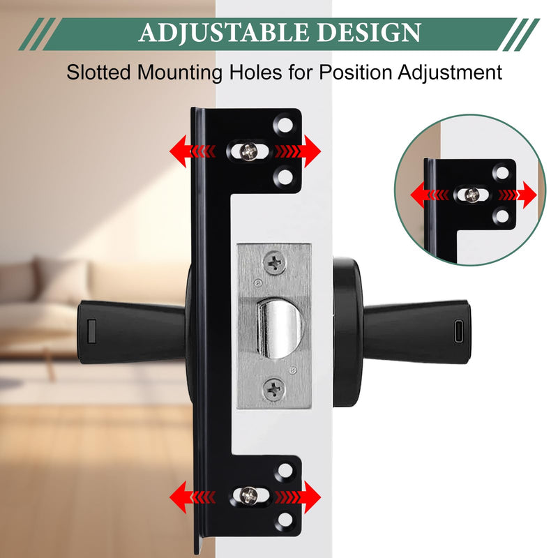 Door Latch Guard Plate, 11” Latch Guard Plate Cover – Cover The Latch Gap Between Door and Door Frame Protect Against Forced Entry, Outswing Door Security Protector, Heavy Duty (11”) 11”