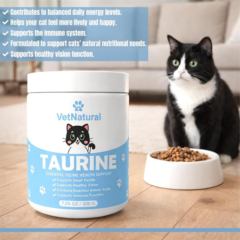 KittySupps Taurine Supplement for Cats – 99.99% Pure Taurine Powder – Supports Daily Nutrition & Overall Wellness – Easy to Mix in Food, Includes Measuring Spoon
