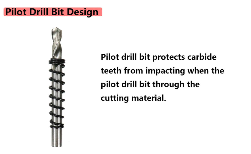 38mm/1.5 Inch Hole Saw Carbide Tipped Hole Saw for Cutting Stainless Steel Plate, Iron, Steel 1.5"/38mm