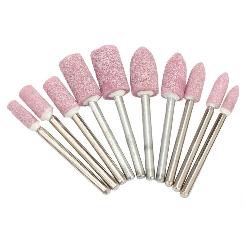 3mm / 1/8-inch Abrasive Mounted Stone Grinding Wheels Bits Set Cone Polishing Tool Pink 100 in 1 Set