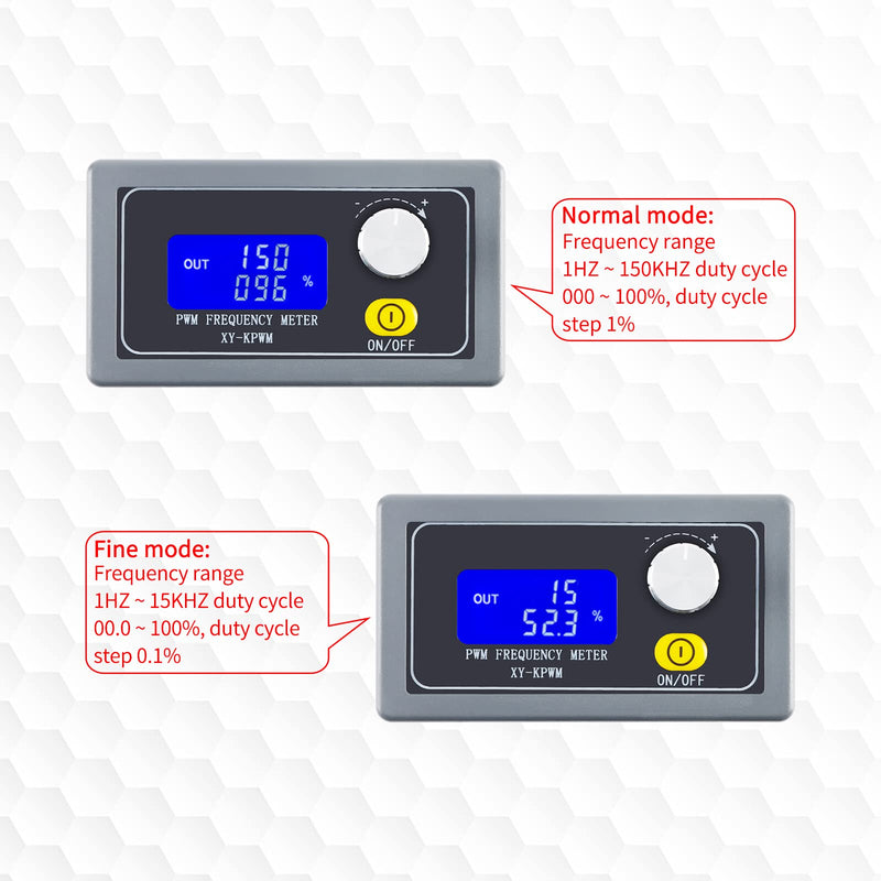 Signal Generator XY-KPWM 1-Channel PWM Generator 1Hz-150kHz Dual Mode PWM Pulse Frequency Square Wave Signal Generator Module LCD Display 3.3-30V 5-30mA Pulse Frequency Generator with Shell