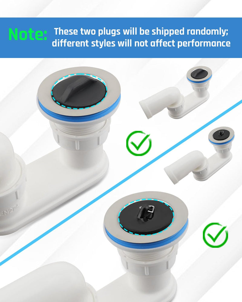 Bathtub Shower Drain Pipe, Low Profile 1-1/2" P Trap Fit for Freestanding Bathtubs and RV Bathtubs