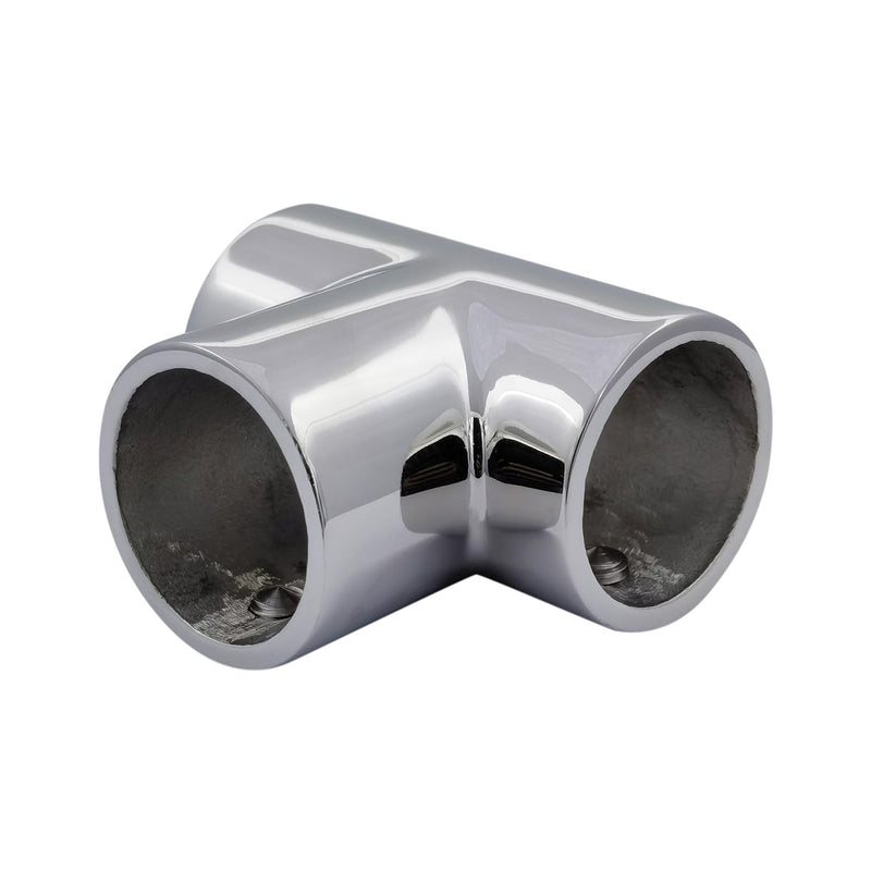 Marine Grade Stainless Steel 316 Polished Boat Yacht Deck Hand Tee/Tee Hinge for 7/8 inch Pipe or Tube 2PCS