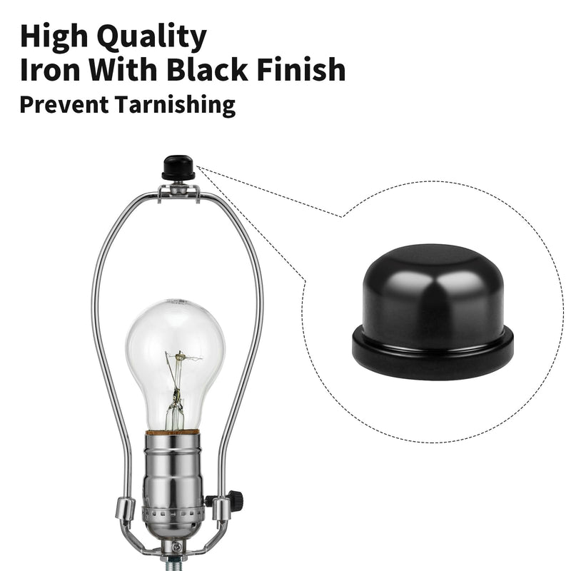 8 PCS 1/4-27 Lamp Finials, Lamp Shade Screw Cap for Lamp Shade Bracket Harp Top, Lamp Finial Knob Lamp Shade Screw Cap Lamp Fittings (1/2 Inch Tall, 4 Colors)