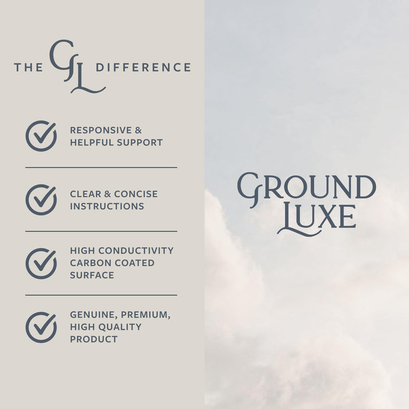 Grounding Mat by GroundLuxe - Universal Grounding Pad w/ 15 Foot grounding Cord - Connect to The Earth and Get Grounded for Optimal Wellness 16" x 24"