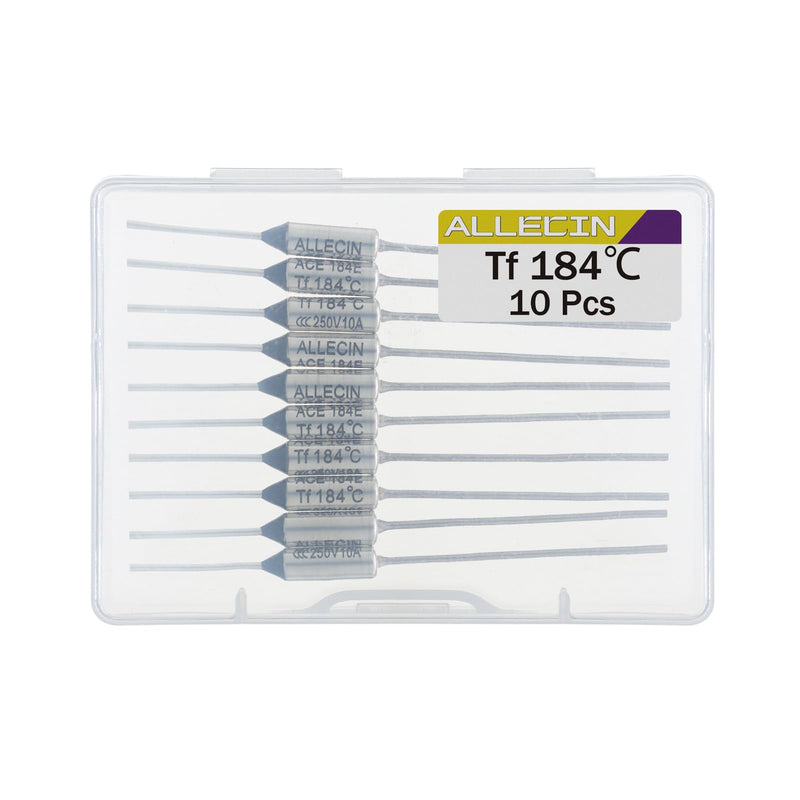 10PCS 184 Degrees Celsius Thermal Fuse 10A 250V AEC184E Temperature Fuses Cutoffs 10Amp 250Volt 184℃ Fusible 184°C - NewNest Australia