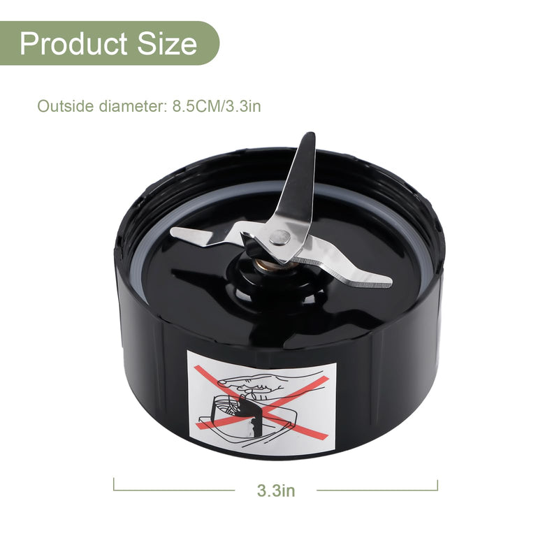 2-pack Cross Blade Blender Replacement Parts Work with Magic Bullet 250w Blenders Model MB1001 Series, Black